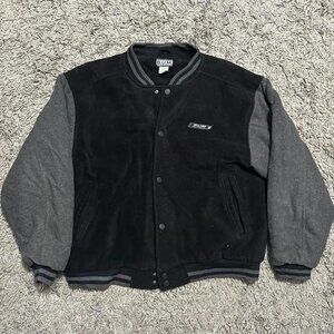 B.U.M Equipment Fleece Letterman Jacket Size L